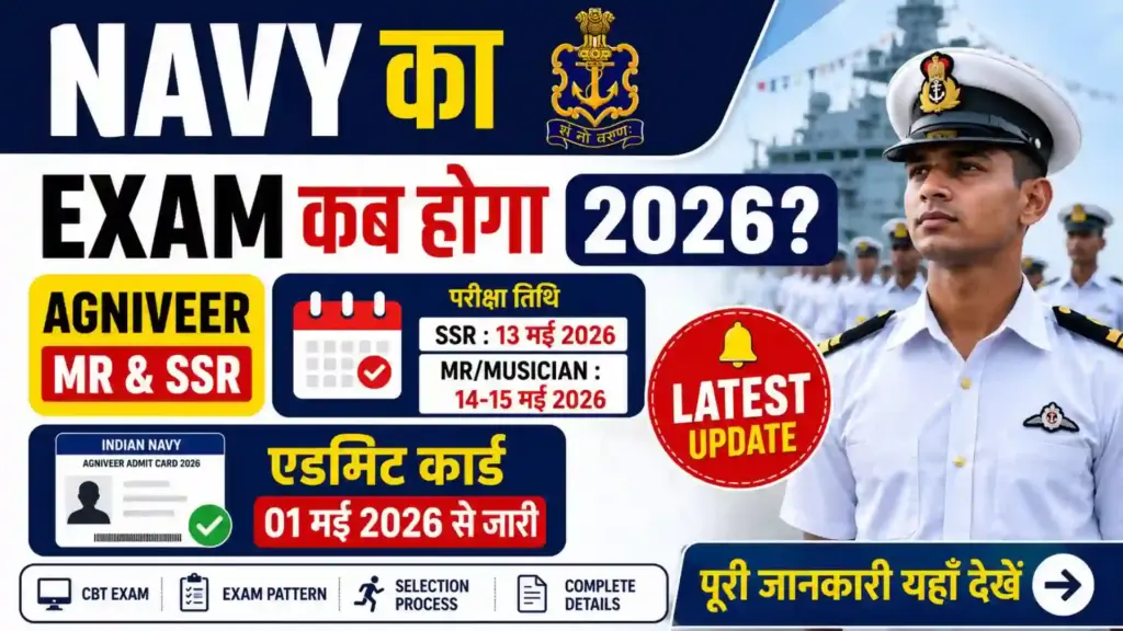 Navy Ka Exam Kab Hoga 2026: Indian Navy Agniveer Admit Card 2026, Exam Date, CBT Schedule और पूरी जानकारी