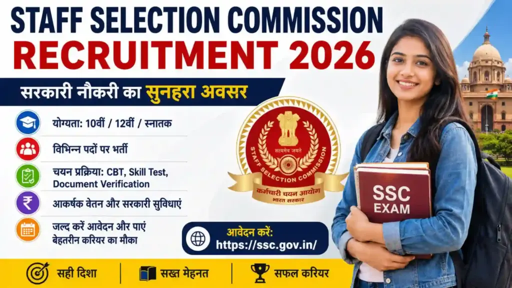 Staff Selection Commission Recruitment 2026: एसएससी भर्ती 2026 की पूरी जानकारी