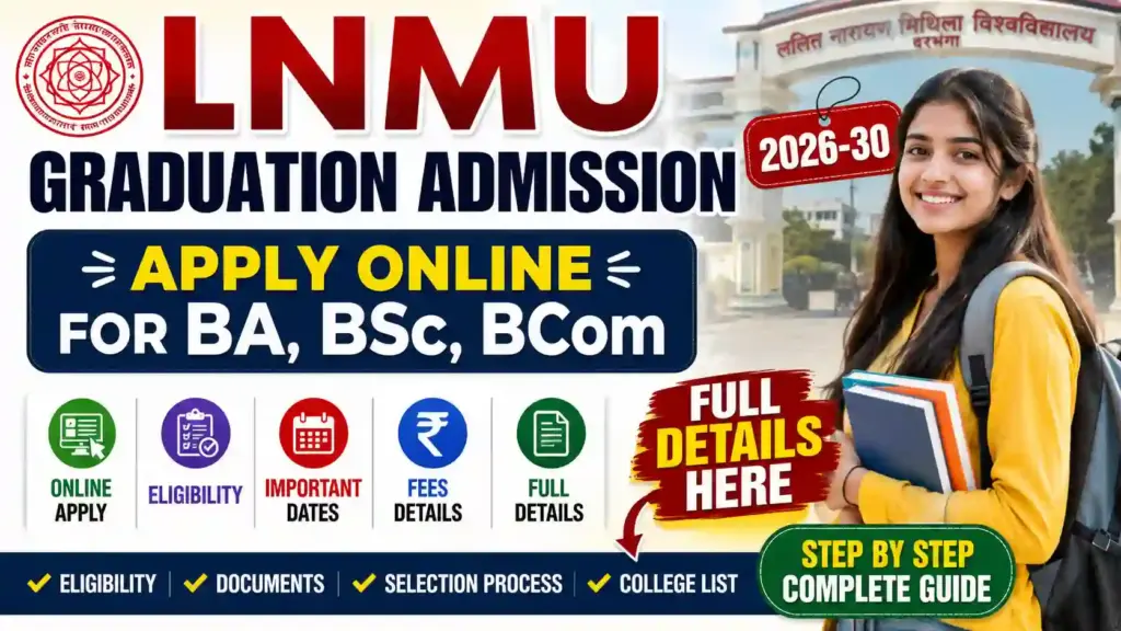 LNMU Graduation Admission 2026-30: Apply Online for BA, BSc, BCom – Full Details Here